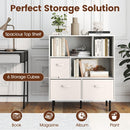 6-Cube Bookshelf with 3 Removable Folding Fabric Drawers for Living Room by LJGDeals