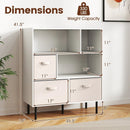 6-Cube Bookshelf with 3 Removable Folding Fabric Drawers for Living Room by LJGDeals
