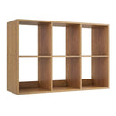 6 Cube Bookshelf with Back Guardrail for Living Room Bedroom by LJGDeals