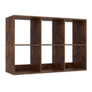 6 Cube Bookshelf with Back Guardrail for Living Room Bedroom by LJGDeals