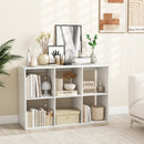 6 Cube Bookshelf with Back Guardrail for Living Room Bedroom by LJGDeals