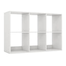 6 Cube Bookshelf with Back Guardrail for Living Room Bedroom by LJGDeals