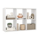 6 Cube Bookshelf with Back Guardrail for Living Room Bedroom by LJGDeals