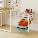 6-Drawer Rolling Storage Cart with Wooden Tabletop by LJGDeals