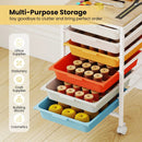 6-Drawer Rolling Storage Cart with Wooden Tabletop by LJGDeals