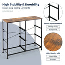 6-Drawer Dresser with Metal Frame and Anti-toppling Devices-Rustic Brown by LJGDeals