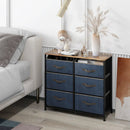 6-Drawer Dresser with Metal Frame and Anti-toppling Devices-Rustic Brown by LJGDeals
