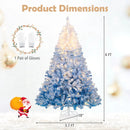 5/6/7/8 FT Artificial Christmas Tree with Warm White LED Lights and 8 Modes by LJGDeals