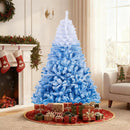 5/6/7/8 FT Artificial Christmas Tree with Warm White LED Lights and 8 Modes by LJGDeals