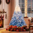 5/6/7/8 FT Artificial Christmas Tree with Warm White LED Lights and 8 Modes by LJGDeals