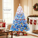 5/6/7/8 FT Artificial Christmas Tree with Warm White LED Lights and 8 Modes by LJGDeals