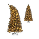 6/7 FT Artificial Christmas Tree with Bendable Top Section and Warm Light by LJGDeals
