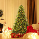 6/7 FT Artificial Christmas Tree with Pine Cones and Adjustable Brightness by LJGDeals