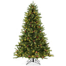 6/7 FT Artificial Christmas Tree with Pine Cones and Adjustable Brightness by LJGDeals