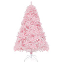 6 FT Flocked Artificial Xmas Tree Hinged with 350 LED Lights by LJGDeals