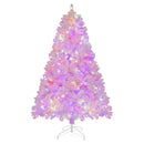 6 FT Flocked Artificial Xmas Tree Hinged with 350 LED Lights by DirectDeals