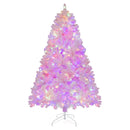 6 FT Flocked Artificial Xmas Tree Hinged with 350 LED Lights by LJGDeals
