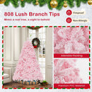 6 FT Flocked Artificial Xmas Tree Hinged with 350 LED Lights by DirectDeals