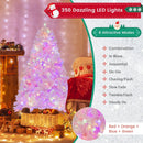 6 FT Flocked Artificial Xmas Tree Hinged with 350 LED Lights by LJGDeals