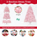 6 FT Flocked Artificial Xmas Tree Hinged with 350 LED Lights by DirectDeals