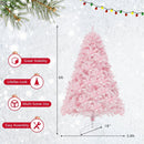 6 FT Flocked Artificial Xmas Tree Hinged with 350 LED Lights by LJGDeals