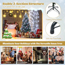 5 FT Flocked Christmas Tree with 8 Lighting Modes by LJGDeals