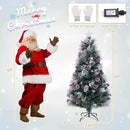 5 FT Flocked Christmas Tree with 8 Lighting Modes by LJGDeals