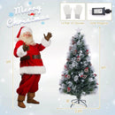 5 FT Flocked Christmas Tree with 8 Lighting Modes by DirectDeals