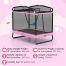 6 FT Kids Trampoline with Swing and Horizontal Bar Small Rectangle Trampoline