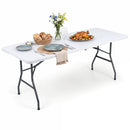 6 FT Fold-in-Half Camping Table with Carrying Handle by LJGDeals