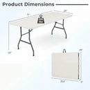 6 FT Fold-in-Half Camping Table with Carrying Handle by DirectDeals
