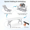 6 FT Fold-in-Half Camping Table with Carrying Handle by DirectDeals