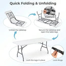 6 FT Fold-in-Half Camping Table with Carrying Handle by LJGDeals