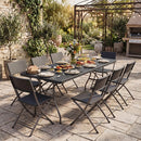 6 FT Fold-in-Half Camping Table with Rattan Texture by LJGDeals