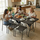 6 FT Fold-in-Half Camping Table with Rattan Texture by LJGDeals