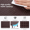 6 FT Fold-in-Half Camping Table with Rattan Texture by LJGDeals