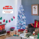 6 FT Pre-Lit Artificial Christmas Tree with 250 Cool-White LED Lights Black and White by LJGDeals
