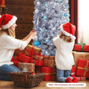 6 FT Pre-Lit Artificial Christmas Tree with 250 Cool-White LED Lights Black and White by LJGDeals