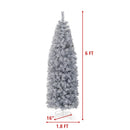 6 FT Pre-Lit Artificial Christmas Tree with 250 Cool-White LED Lights Black and White