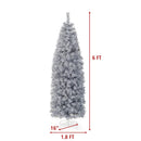 6 FT Pre-Lit Artificial Christmas Tree with 250 Cool-White LED Lights Black and White by LJGDeals