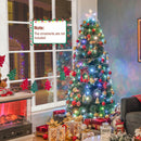 5/6/7 FT Pre-Lit Fiber Optic Christmas Tree with 148/185/226 Multi-Color LED Lights and Top Star Light