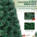 5/6/7 FT Pre-Lit Fiber Optic Christmas Tree with 148/185/226 Multi-Color LED Lights and Top Star Light by LJGDeals