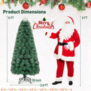 5/6/7 FT Pre-Lit Fiber Optic Christmas Tree with 148/185/226 Multi-Color LED Lights and Top Star Light