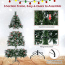 6 Feet Pre-Lit Artificial Christmas Tree with 350 LED Lights by LJGDeals
