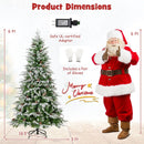 6/7.5/9 FT Pre-Lit Artificial Christmas Tree with 765/1135/1871 Tips and 280/470/690 Warm-White LED Lights by DirectDeals