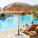 6 FT Thatched Beach Umbrella with Push Button Tilt Carrying Bag Set of 2 by LJGDeals