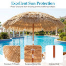 6 FT Thatched Beach Umbrella with Push Button Tilt Carrying Bag Set of 2 by LJGDeals