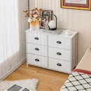 6 Fabric Drawers Storage Chest with Wooden Top by LJGDeals