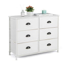 6 Fabric Drawers Storage Chest with Wooden Top by LJGDeals