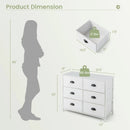 6 Fabric Drawers Storage Chest with Wooden Top by LJGDeals